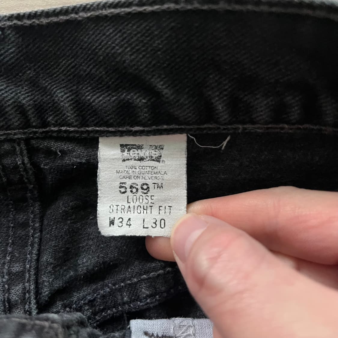 [34X30] 빈티지 리바이스 569 블랙 상품이미지2