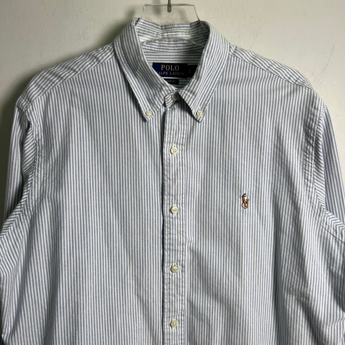 폴로 랄프로렌 클래식 핏 스트라이프 셔츠 L 상품이미지4