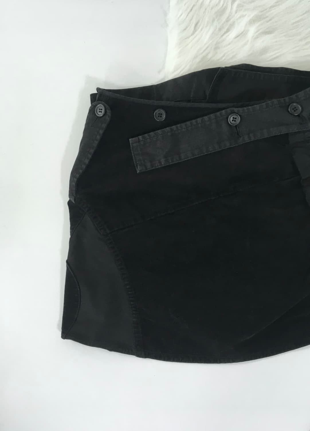 고무 프릴 패치 랩 스커트 상품이미지6