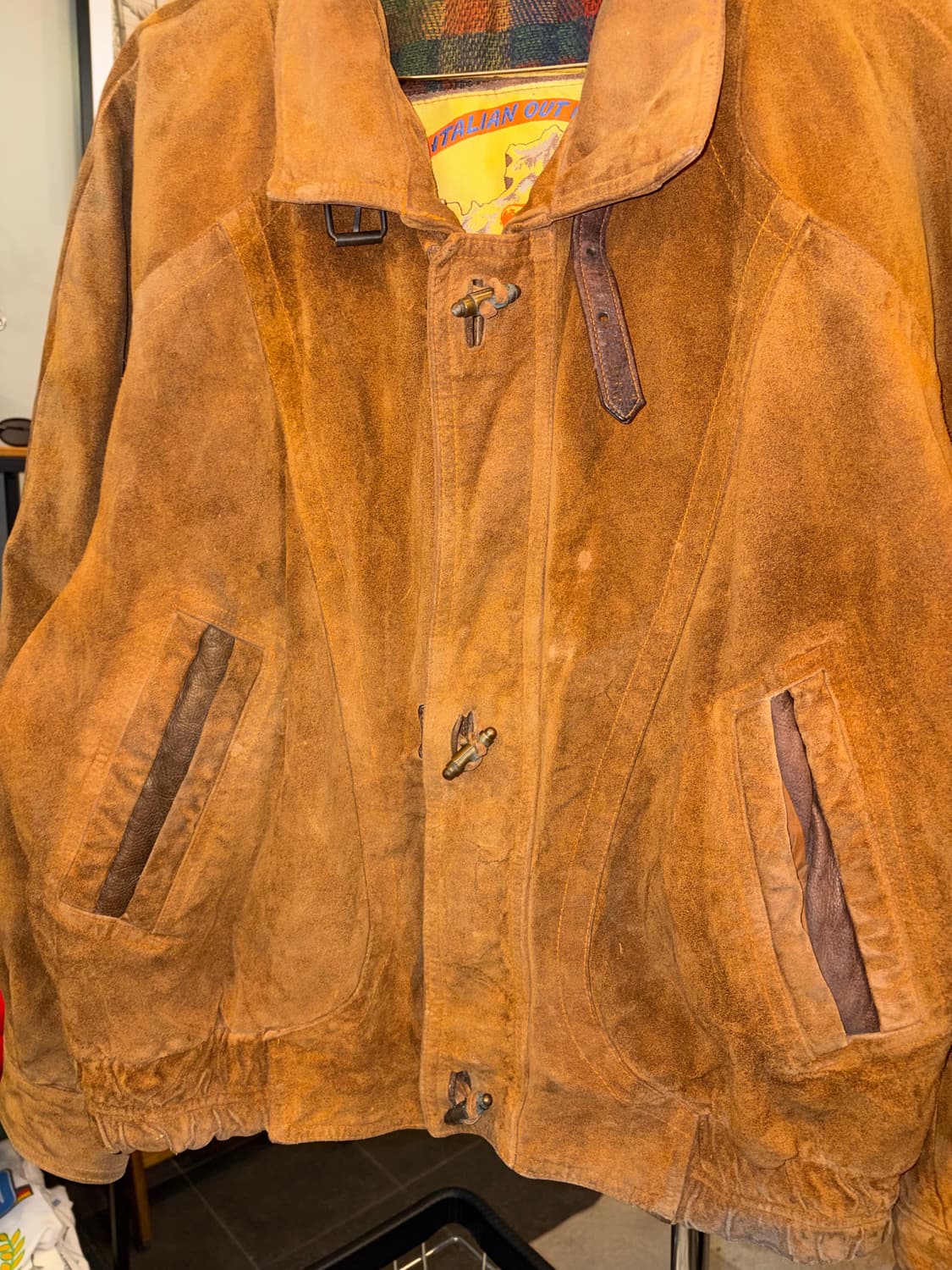 70’s Italian scovill heavy suede jacket 상품이미지6