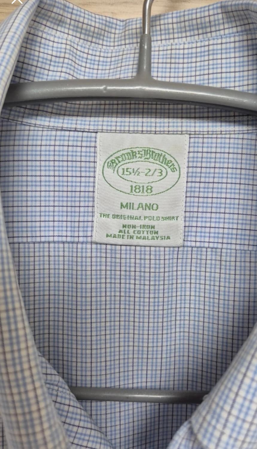 브룩스브라더스 반팔 체크 버튼다운 슬림핏 마드라스 셔츠 상품이미지6