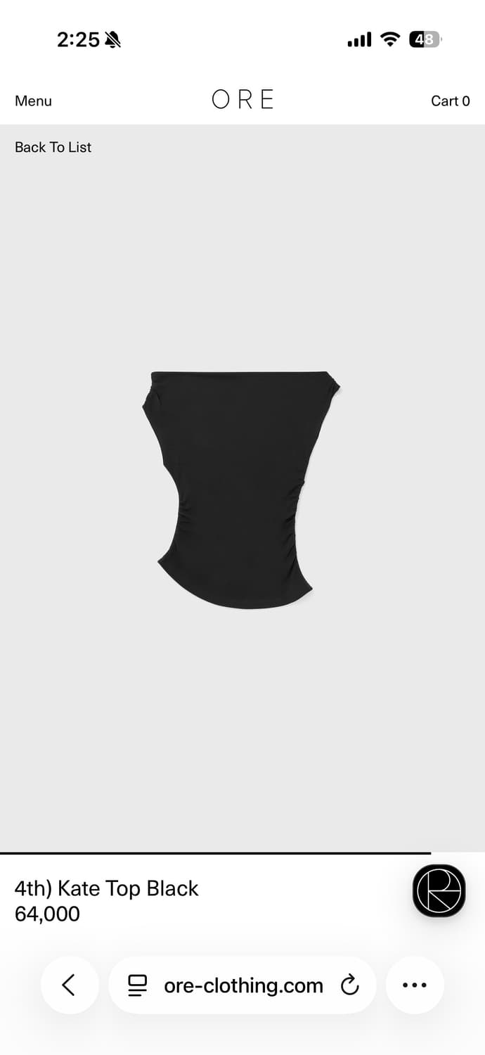ORE 오어 kate top 블랙 상품이미지3