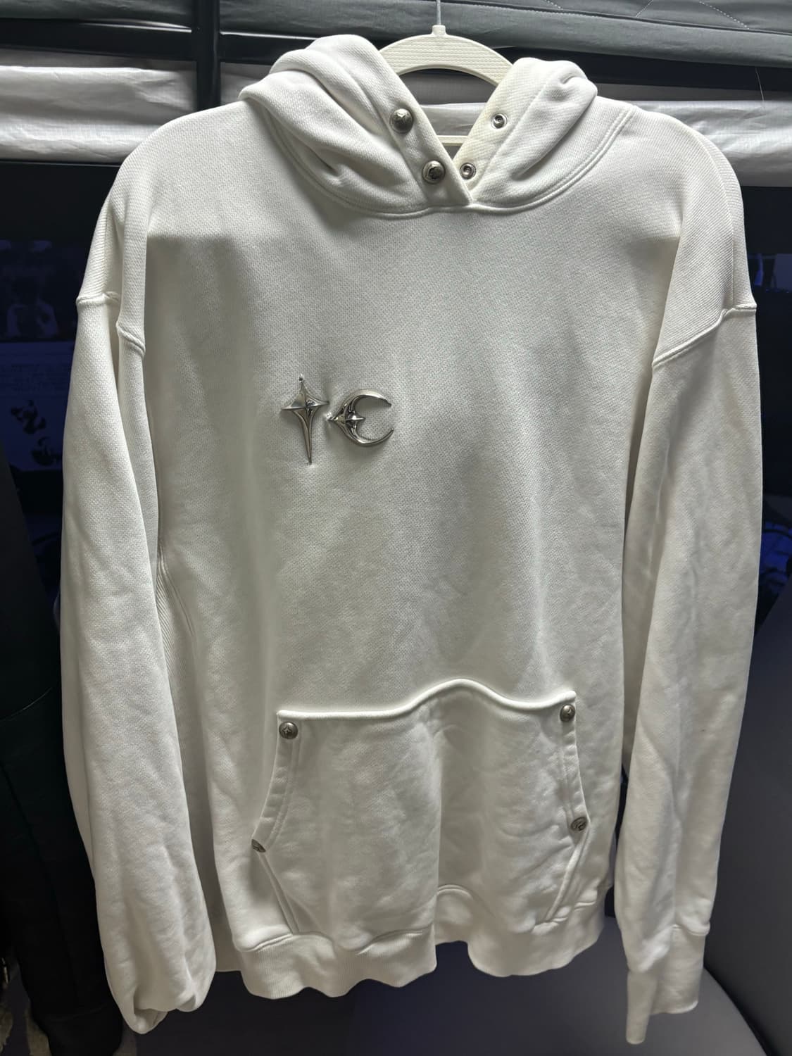 떠그클럽 후드티 3사이즈 화이트 상품이미지1