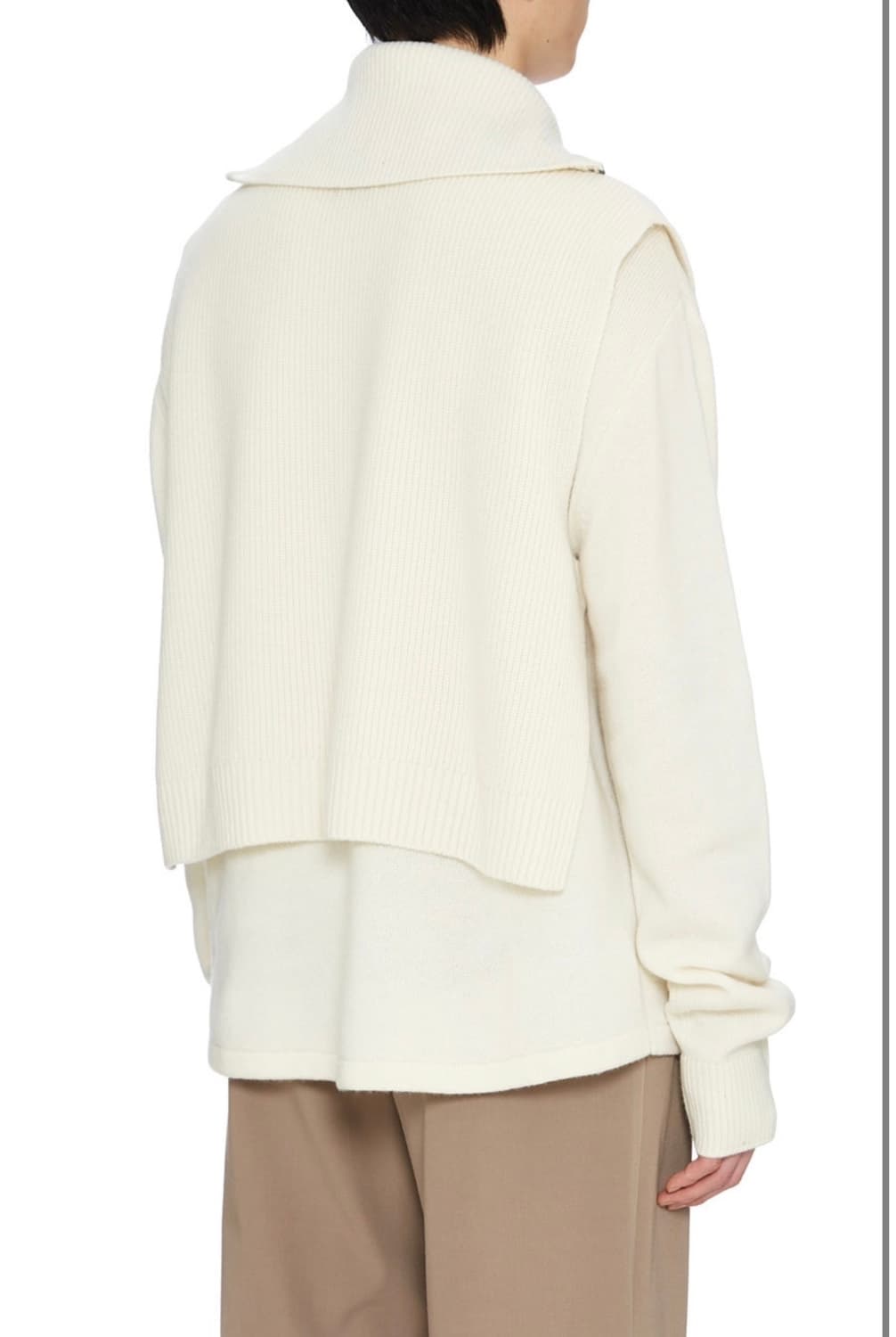 (48) 22fw 우영미 베스트 레이어드 니트 화이트 상품이미지6