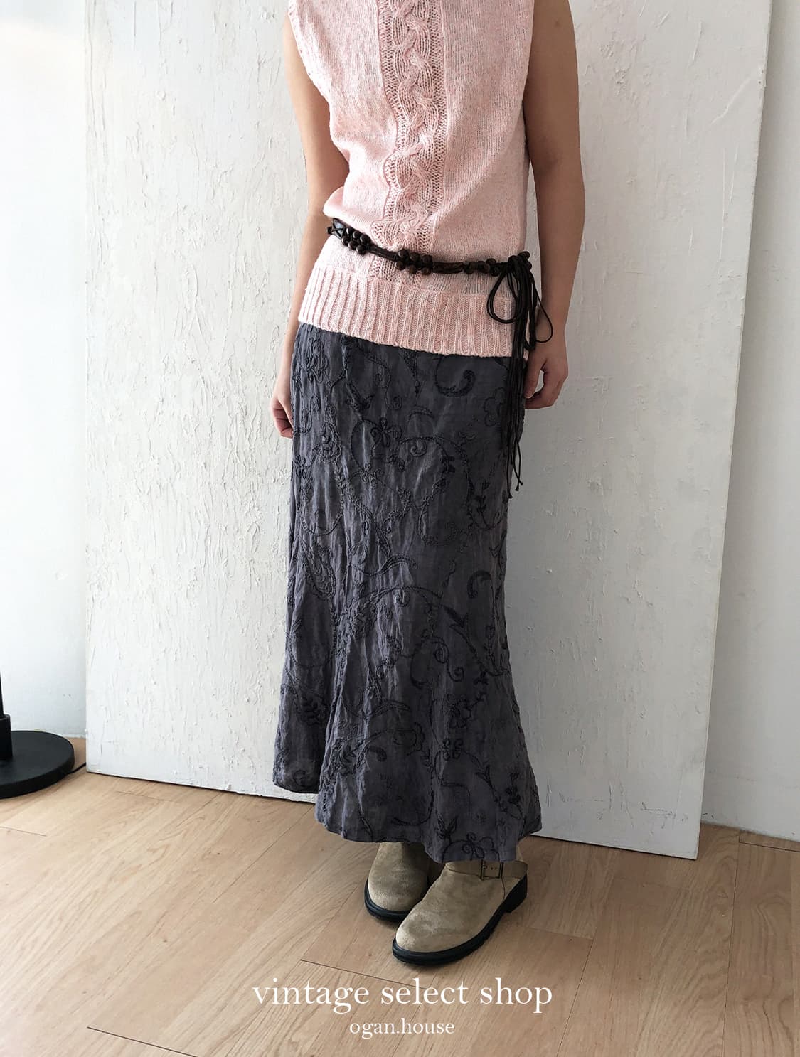 vintage embroidery flare skirt 상품이미지1