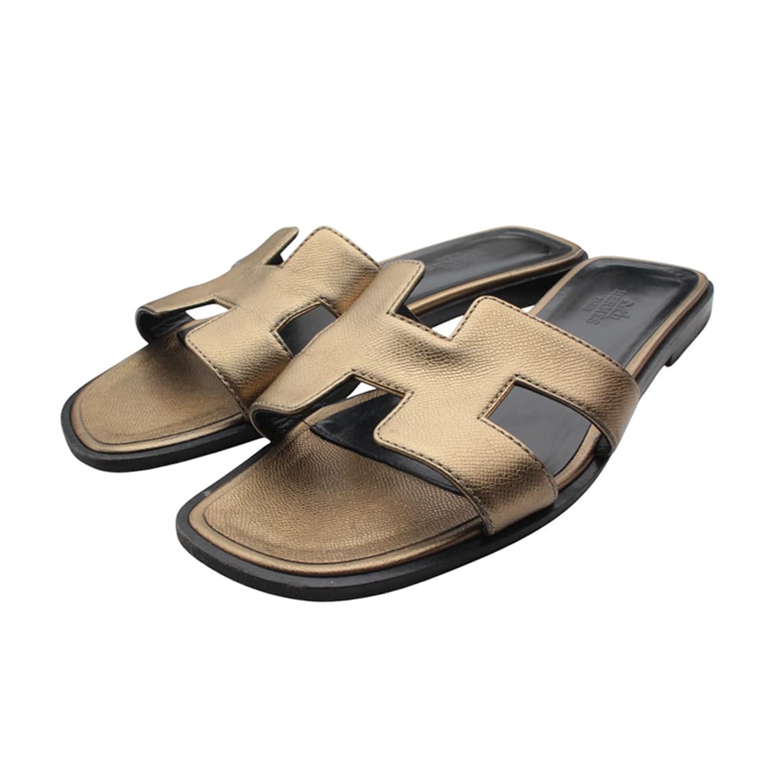 에르메스 골드메탈릭 오란 슬리퍼 35 1/2 상품이미지1