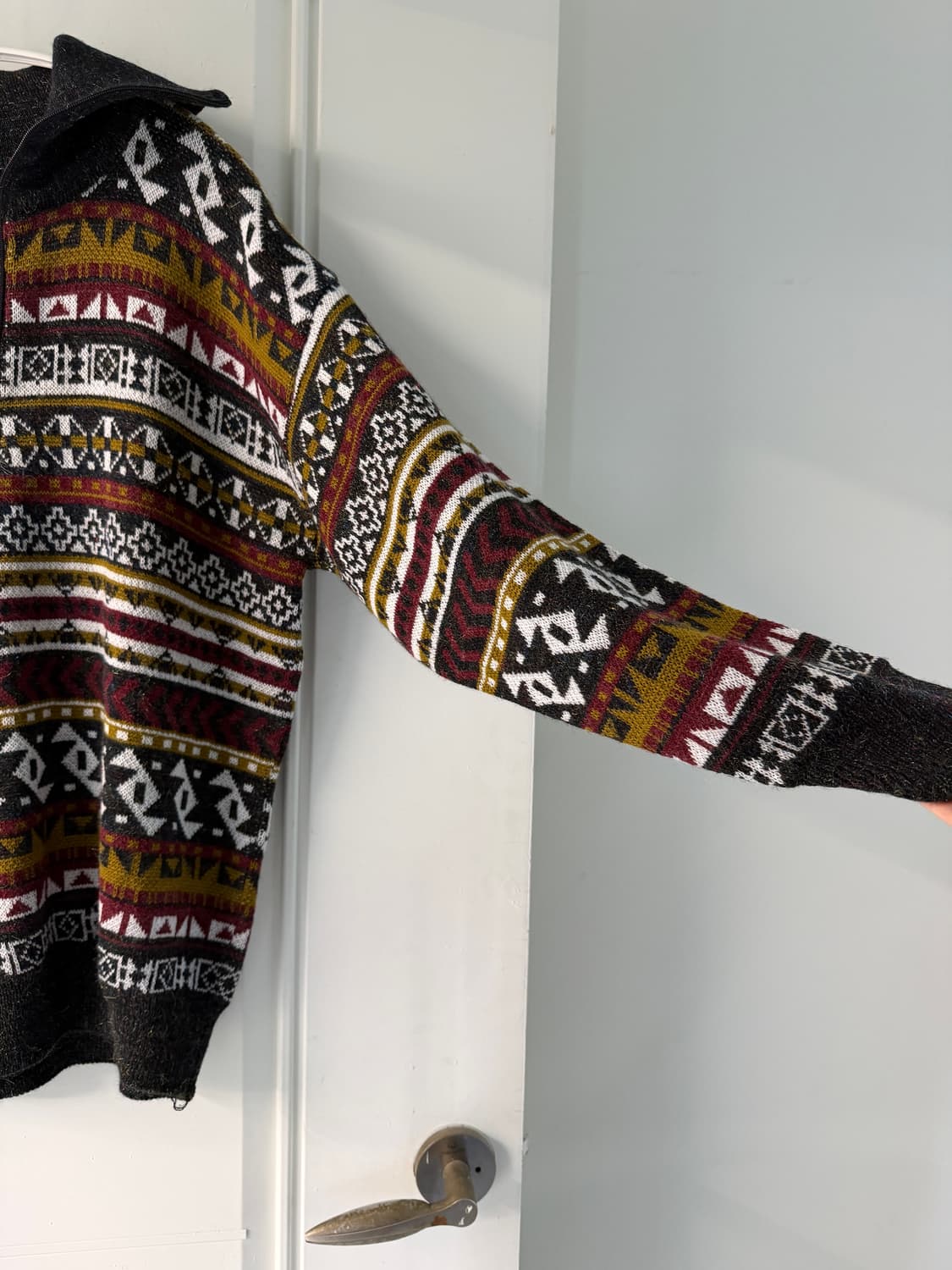 일본빈티지 페어아일 하프 반집업 스웨터 상품이미지6