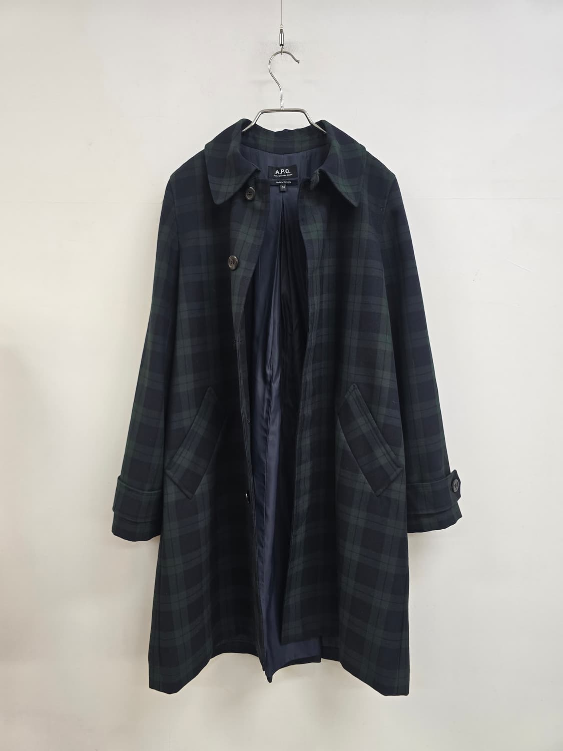 A.P.C 타탄체크 간절기 아방 코트 상품이미지2