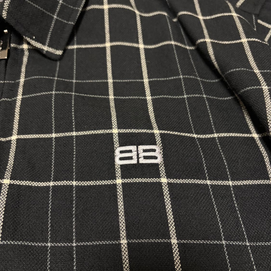 발렌시아가 90s 체크 패턴 블루종 자켓 상품이미지3