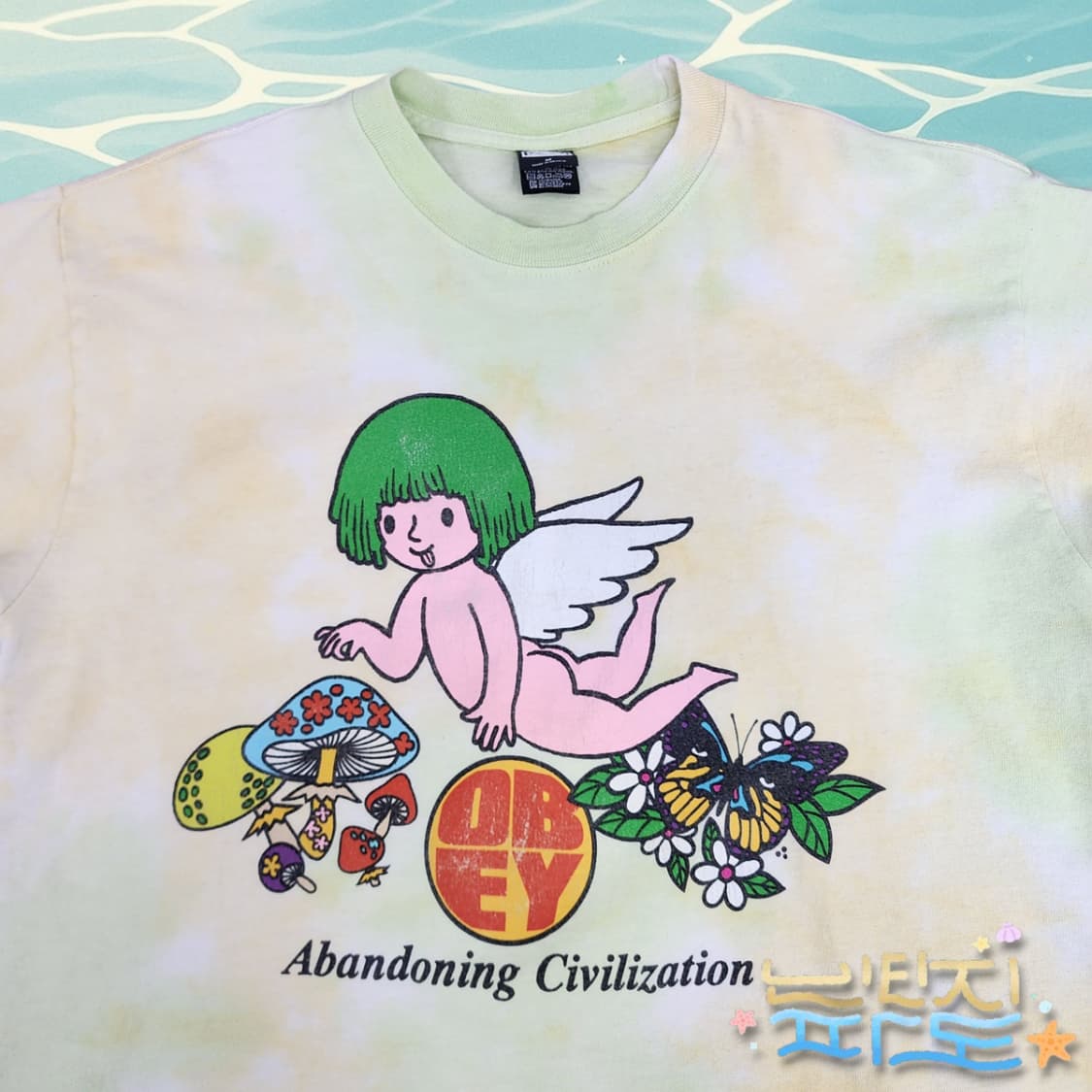 M 오베이 어벤더닝 엔젤 그래픽 반팔티셔츠 상품이미지3