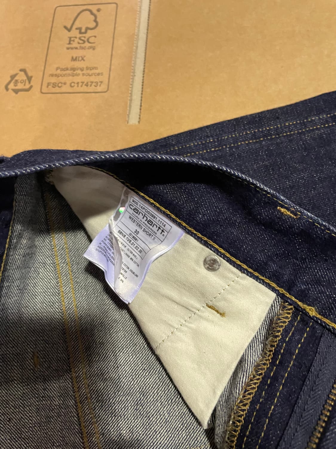 칼하트wip 데님쇼츠 30  상품이미지3