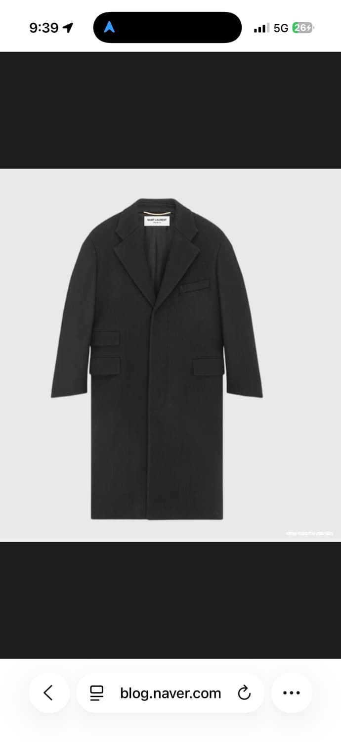 생로랑 캐시미어 오버사이즈 코트 판매합니다! 상품이미지1