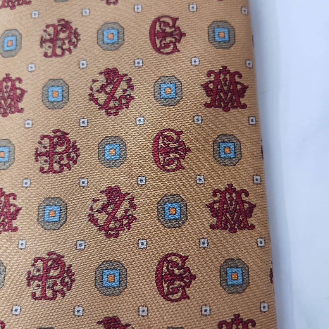 에트로 실크 골드 패턴 넥타이 9.8cm A등급 A19271
 상품이미지5