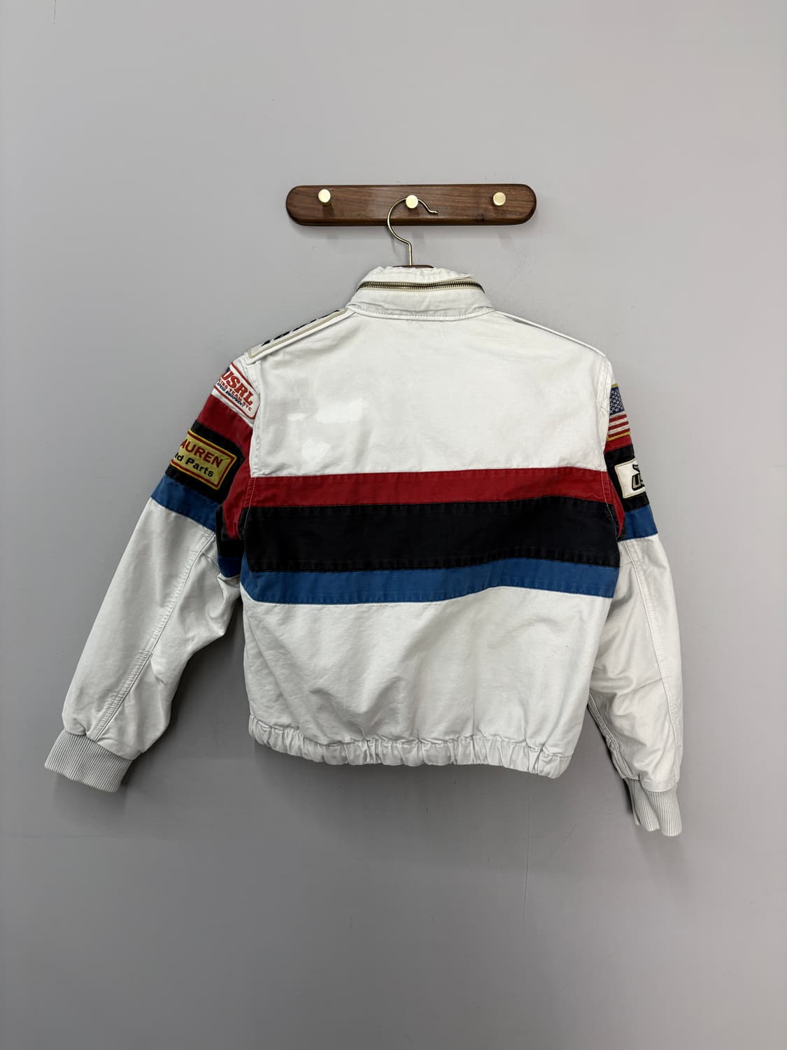 폴로랄프로렌 USRL 멀티패치 크롭 크림 레이싱 자켓 A3802 상품이미지6