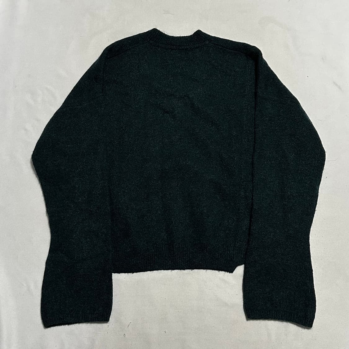 48 우영미 브이넥 그린 울 니트 상품이미지3