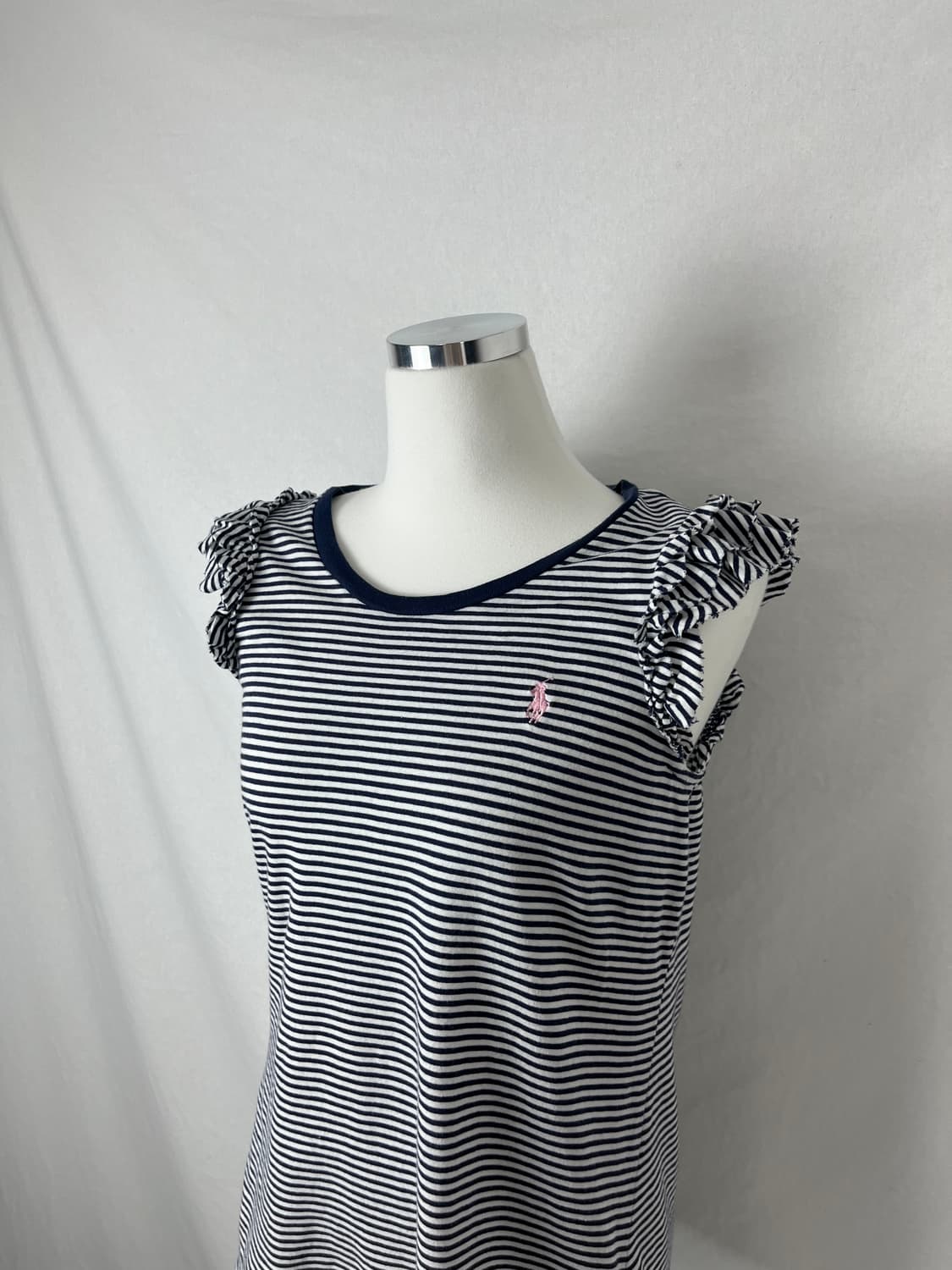 Polo Ralph Lauren 러플 스트라이프 슬리브리스  상품이미지3