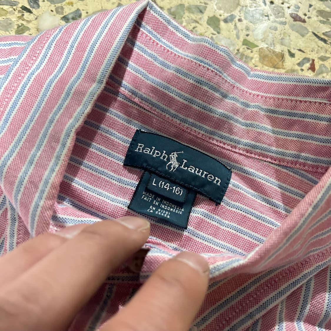 폴로 랄프로렌(POLO RalphLauren)핑크 스트라이프 셔츠 상품이미지5