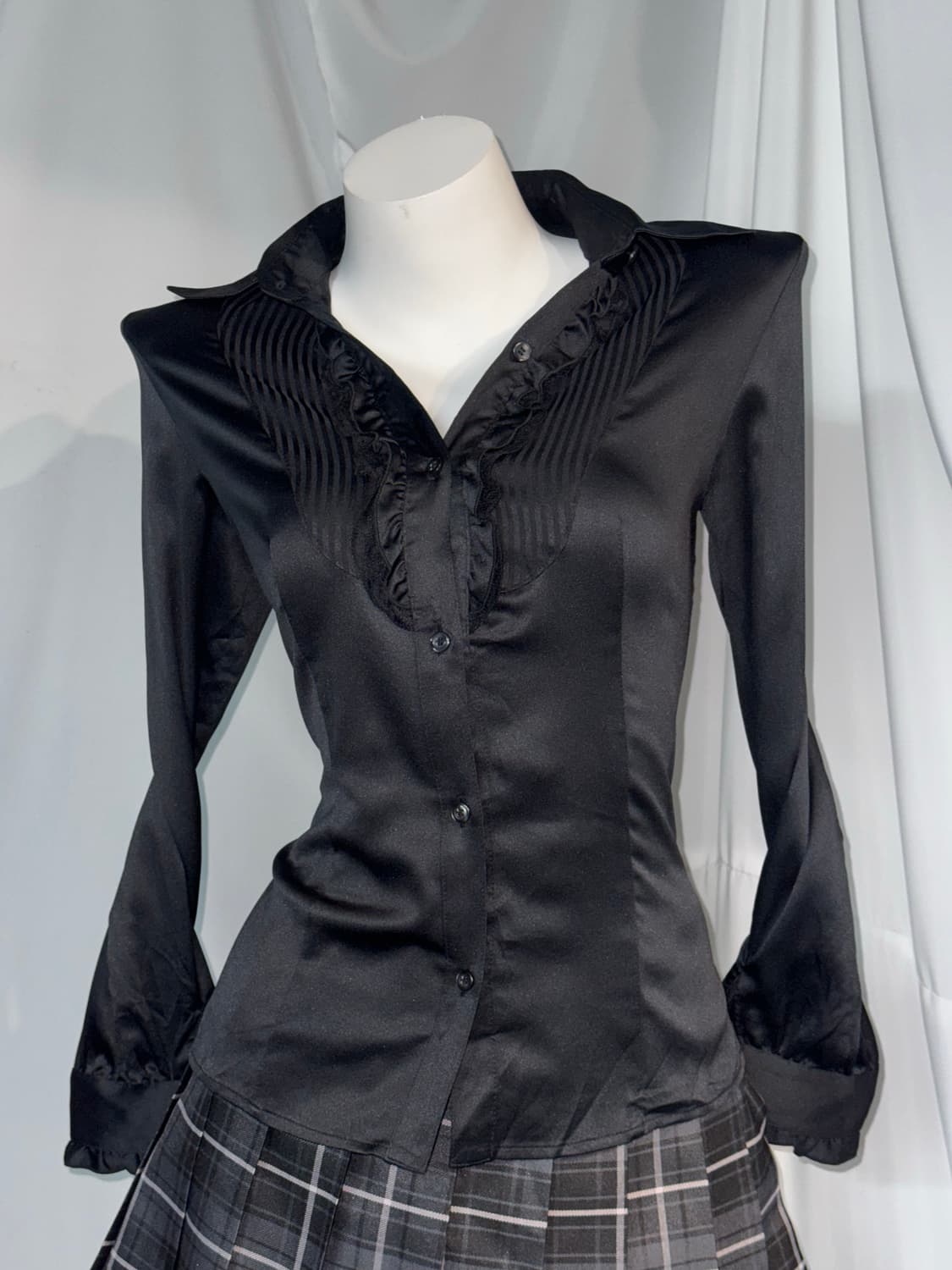 무채색 레오파드 갸루 데일리 블랙 공겜여주깔 코디세트 상품이미지4