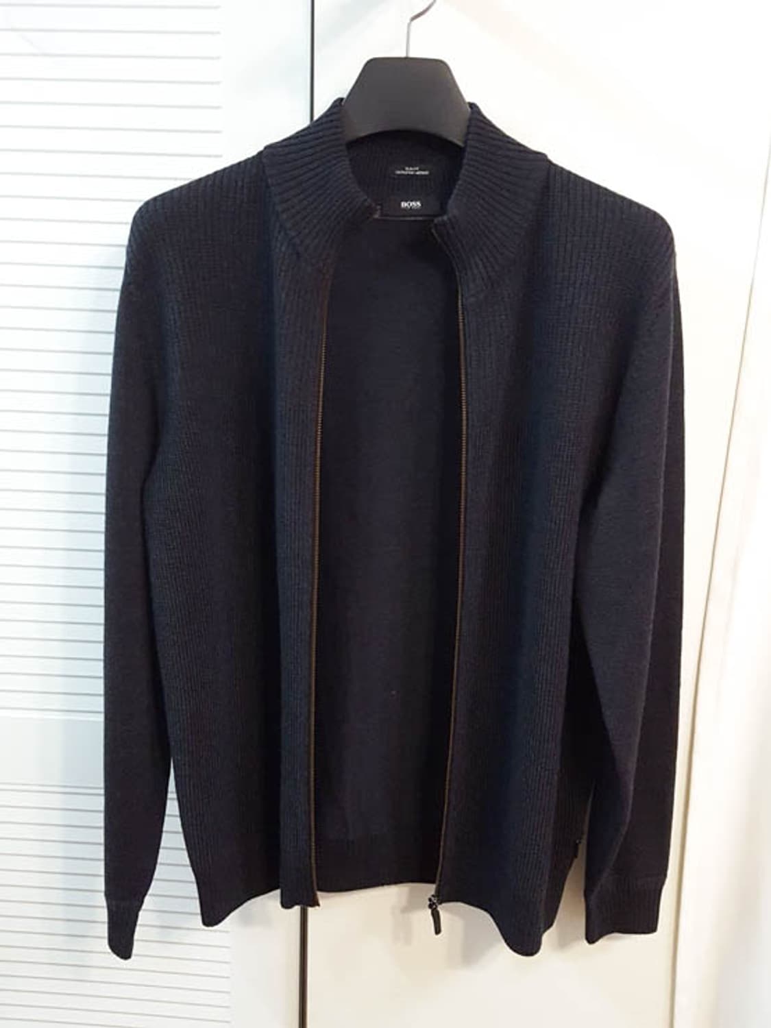 휴고보스 남성 메리노 울 니트 집업 100 상품이미지1