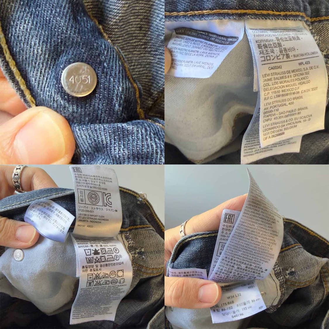 리바이스 569 데님팬츠 W34 L32 상품이미지5