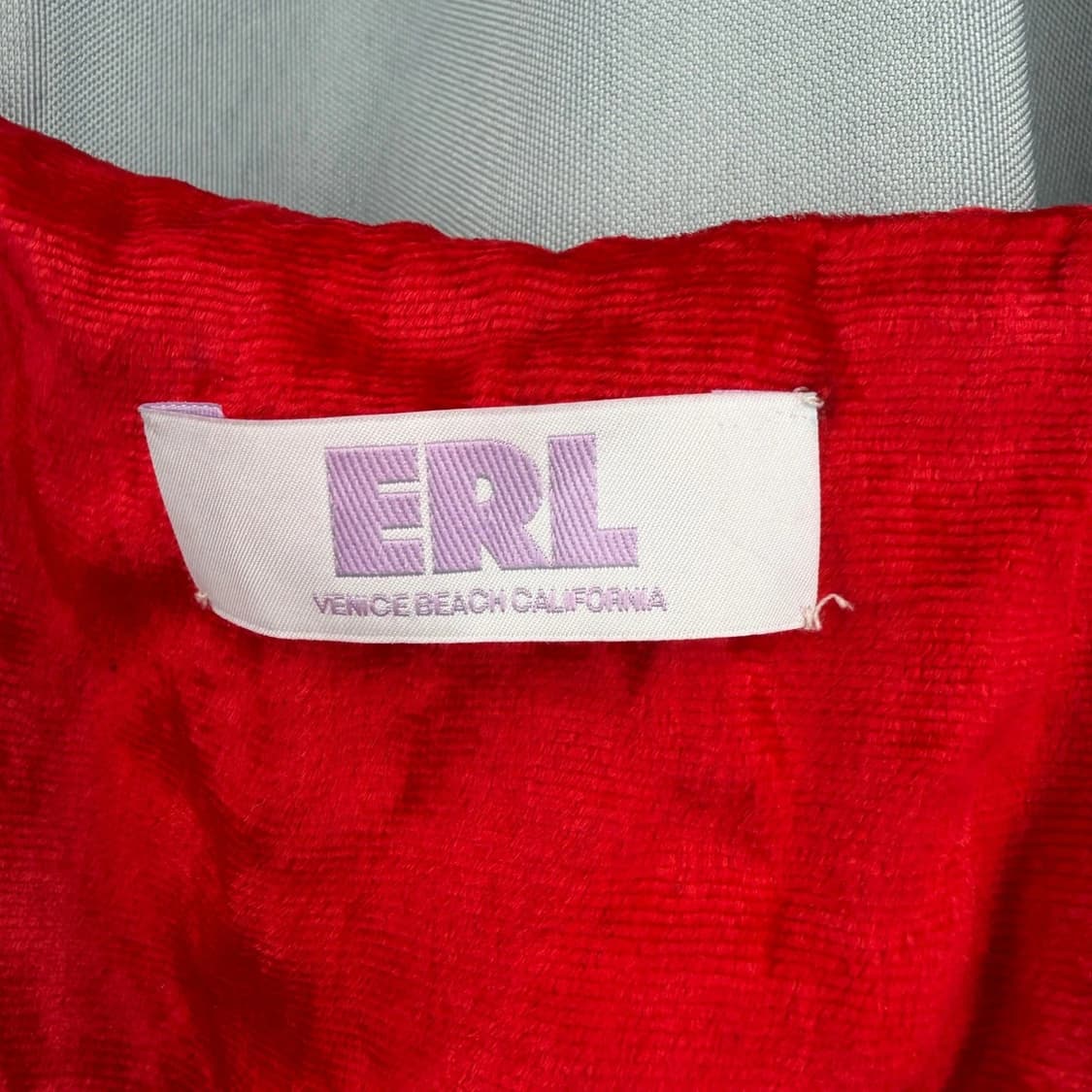 ERL 이알엘 벨벳 꽃자수 뷔스티에 레드  상품이미지3