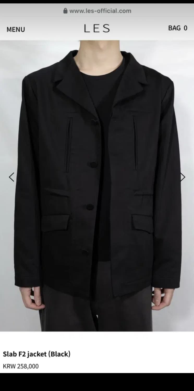레스 Les Slab F2 jacket (Black) 1사이즈 상품이미지1