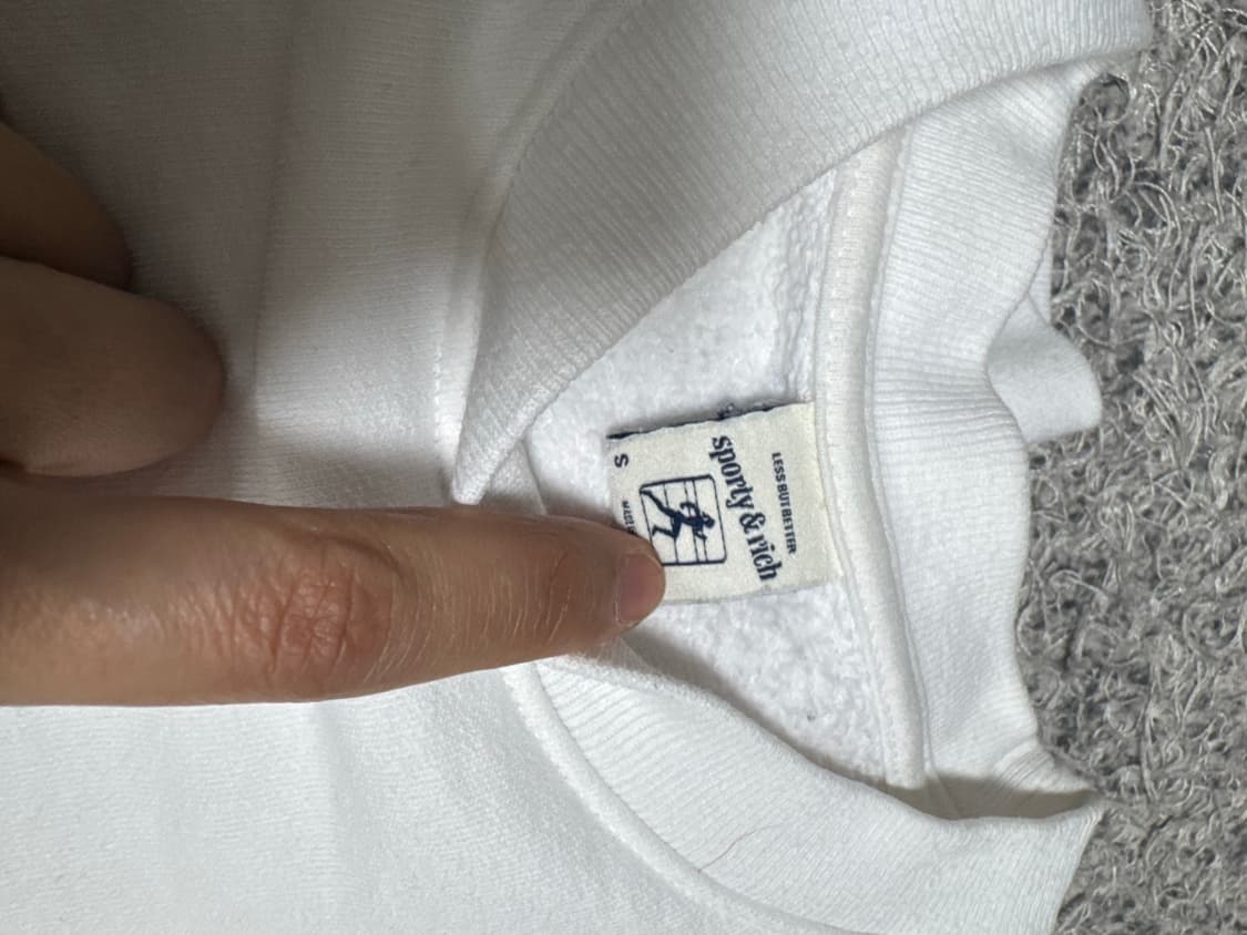 스포티앤리치 기모맨투맨 화이트 s 상품이미지3