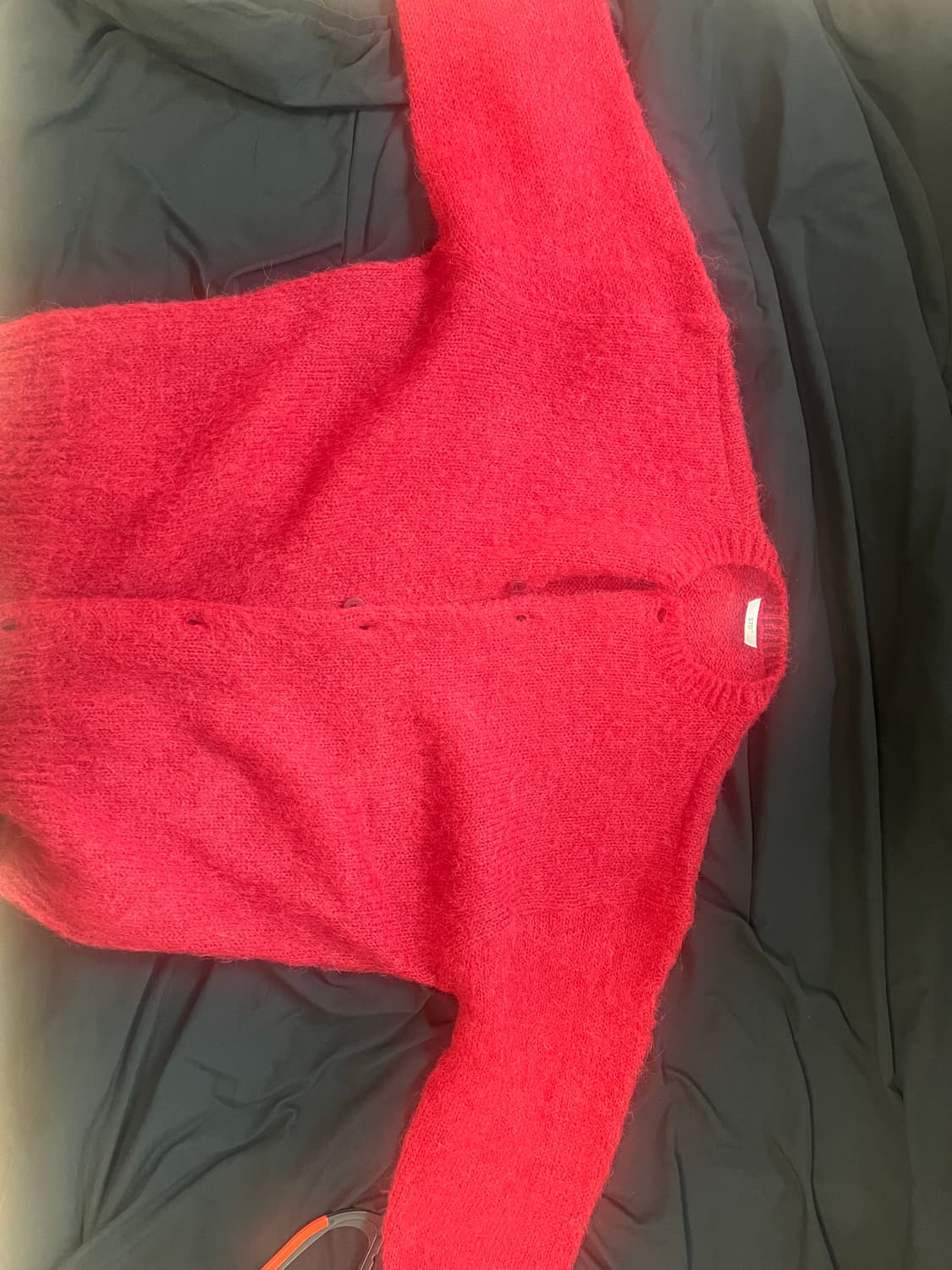 에스티유 모헤어 가디건 레드 L사이즈 팝니다 상품이미지4