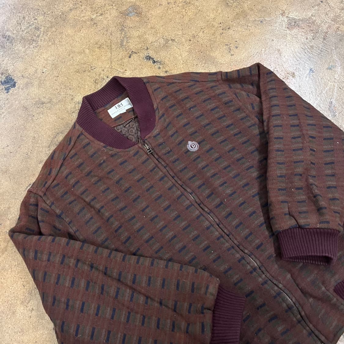 [정품] 발렌시아가 브라운 버건디 패턴 집업 자켓 b19 상품이미지1