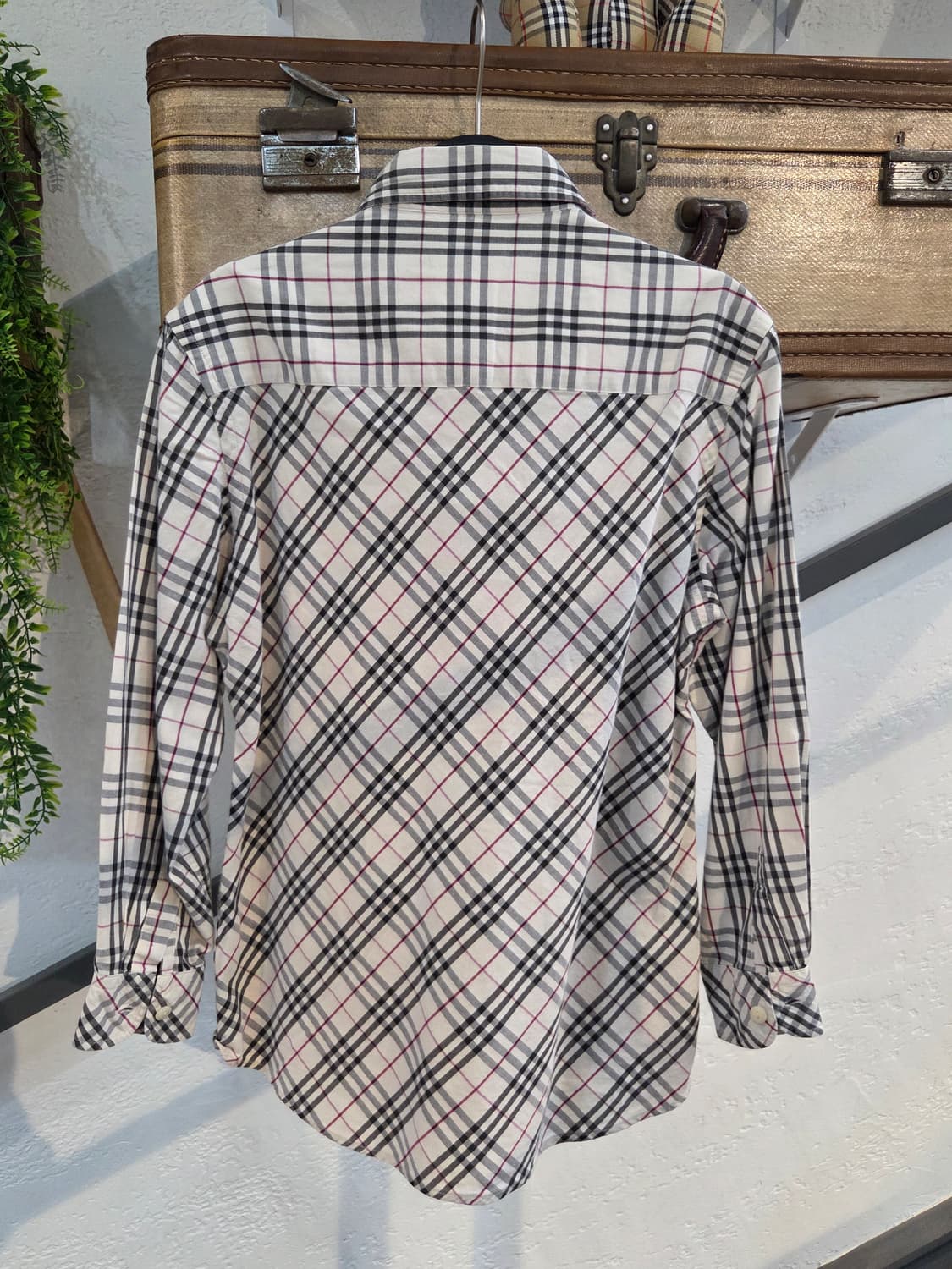 BURBERRY 버버리 아이보리 체크셔츠 상품이미지8