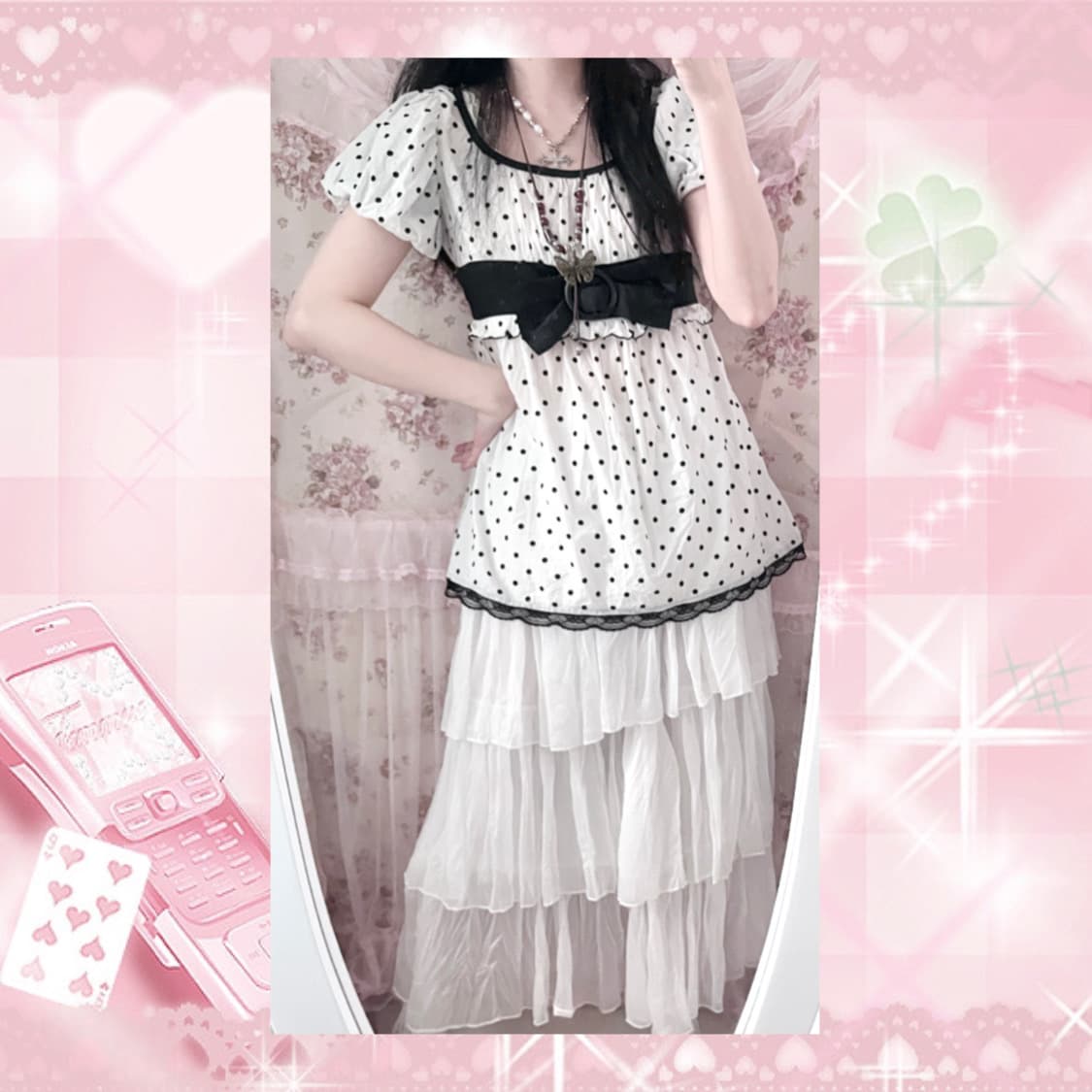 Vintage white dot pattern  상품이미지4