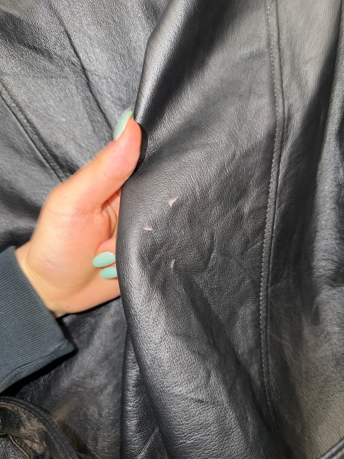 double button strap detail leather jk  상품이미지9