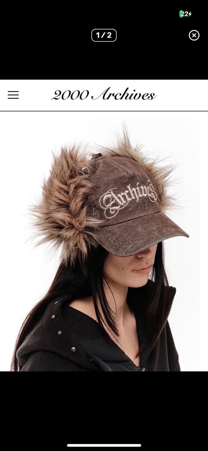 2000아카이브 퍼 캡 상품이미지1