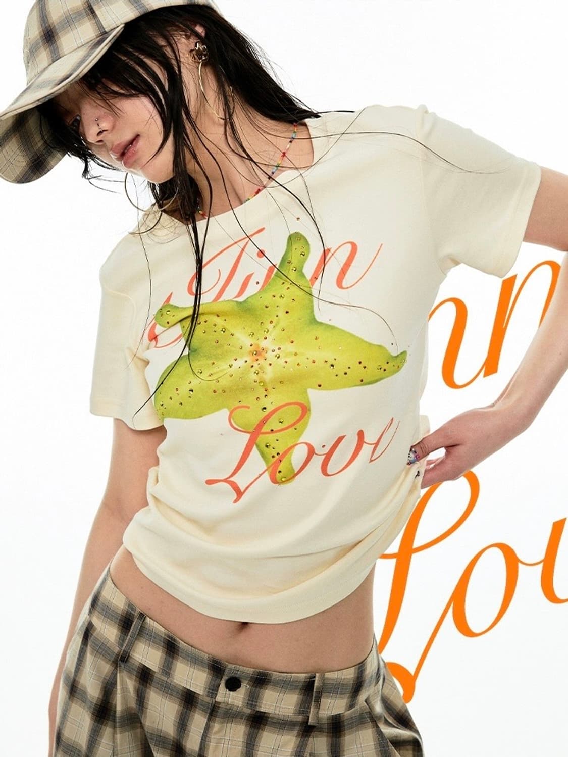 카람볼라 프린트 큐빅 반팔티 상품이미지2