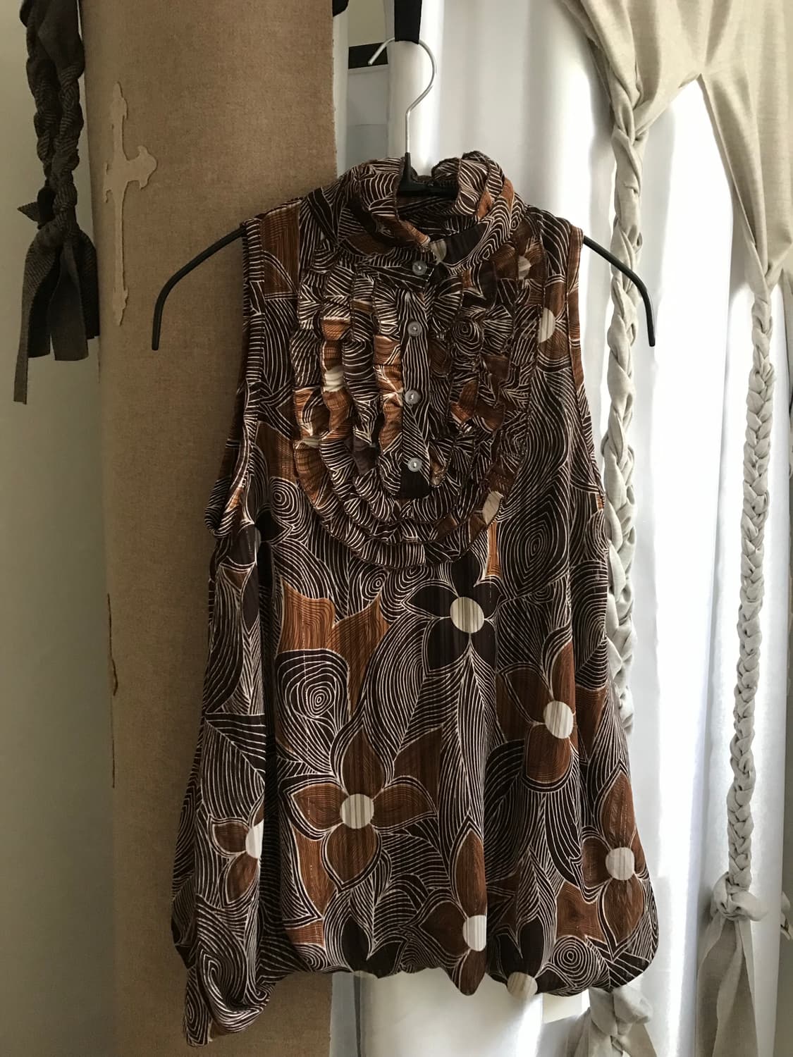 vintage pattern frill sleeveless 상품이미지6