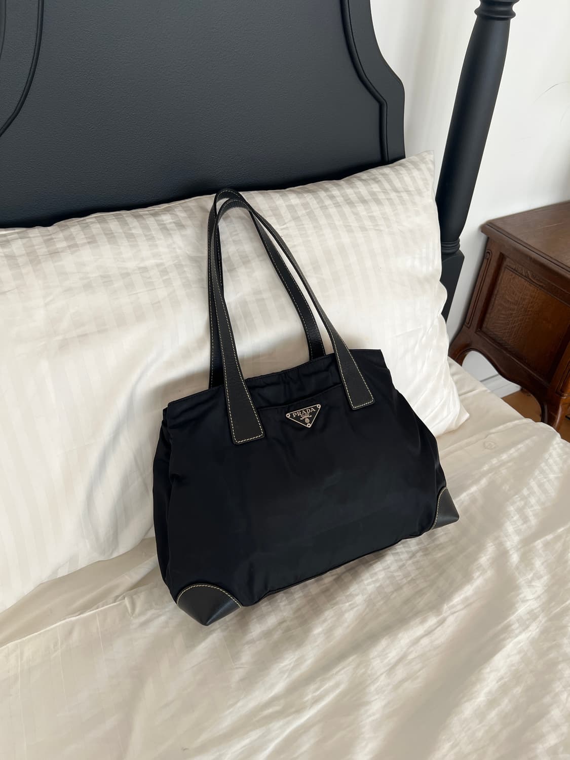 빈티지 프라다 포코노 레더 트리밍 숄더백 상품이미지1