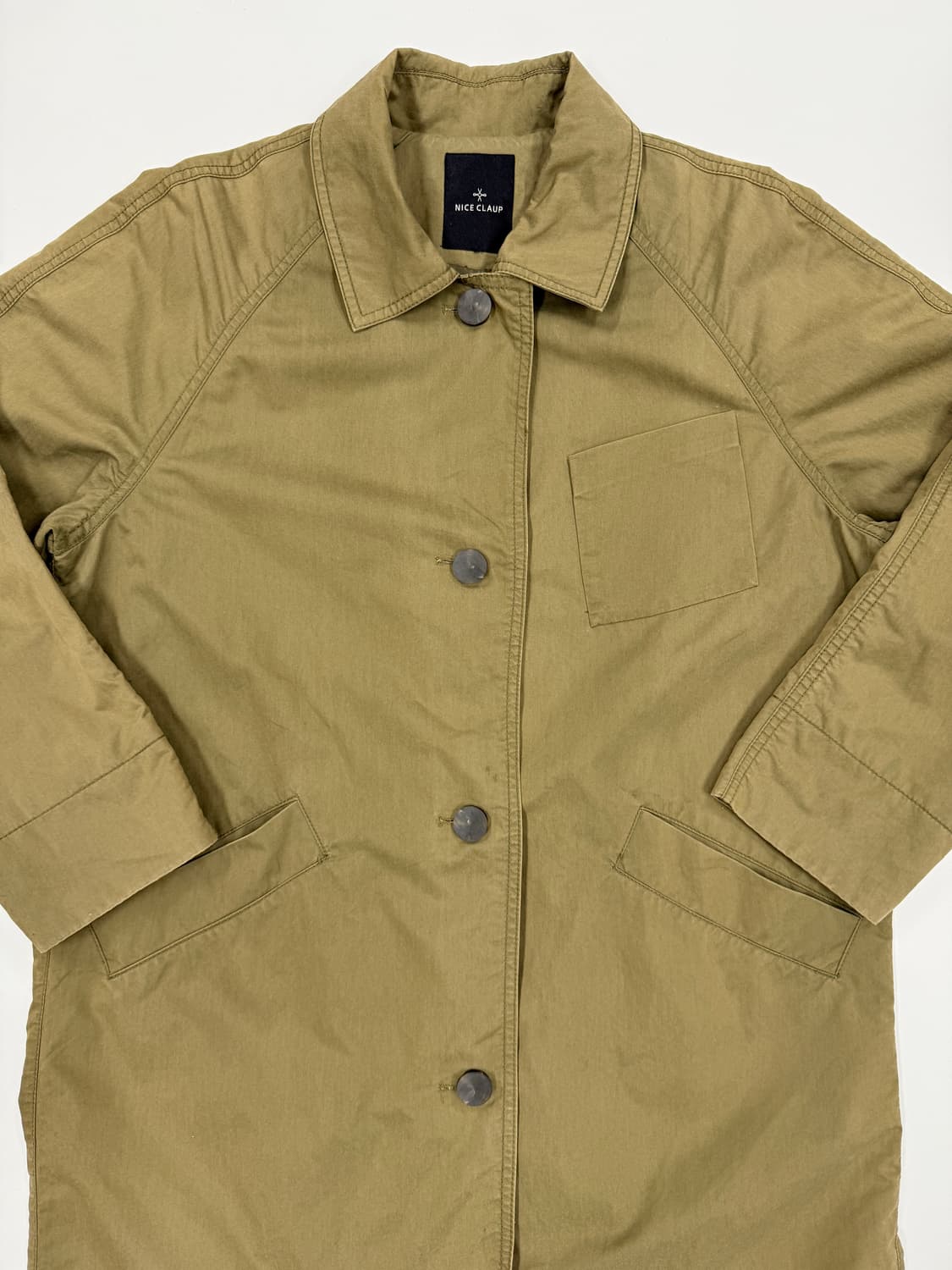 나이스크랍 라이트카키 트렌치코트 상품이미지3