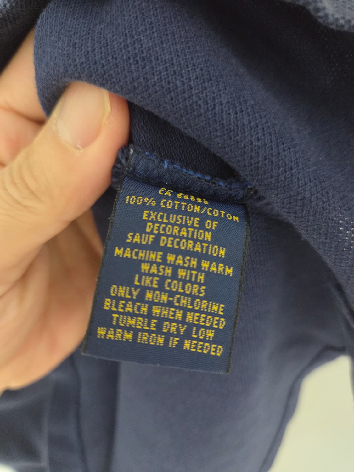 폴로랄프로렌 네이비 반팔카라티(화이트포니,95사이즈) 상품이미지5