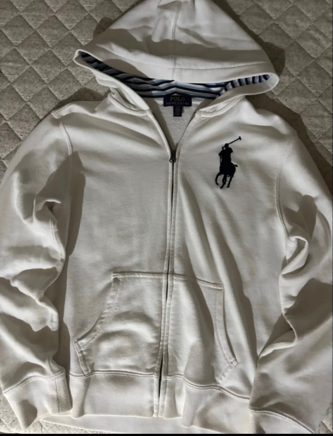 폴로랄프로렌 빅포니 후드집업 S 화이트 상품이미지1