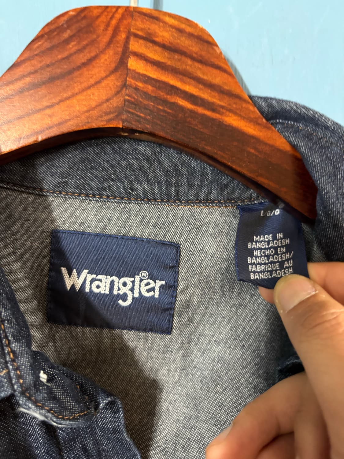 00‘s Wrangler Denim Western Shirt. 상품이미지4
