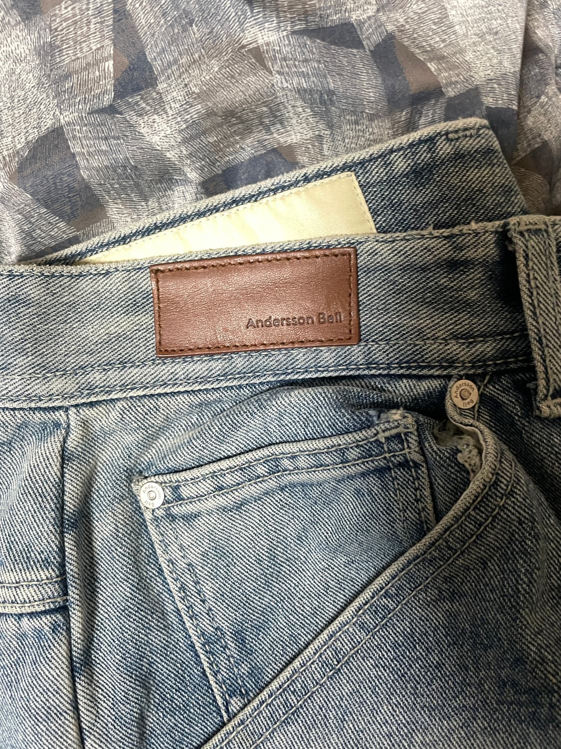 앤더슨벨 바이커 데님 팬츠 33사이즈 판매 상품이미지2