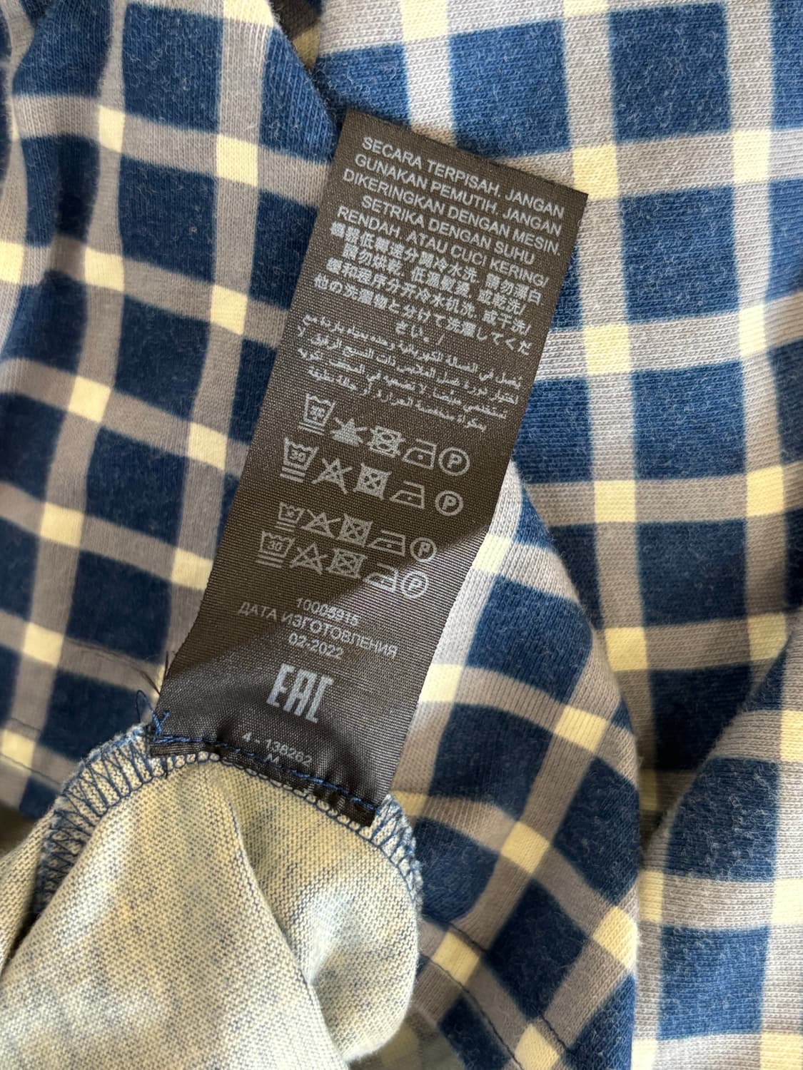토리버치 네이비 체크 반팔 티셔츠 상품이미지7