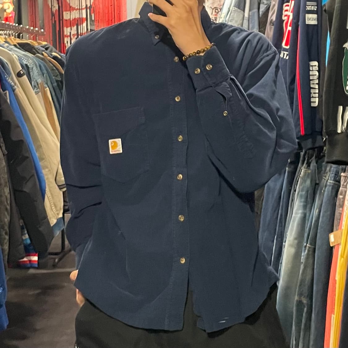 [IM] carhartt 칼하트 네이비 긴팔셔츠 상품이미지2