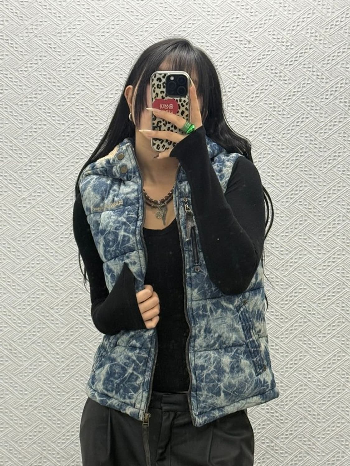 ASK 그런지 아메카지 타이다이 워싱 패딩 조끼 S C08503 상품이미지1