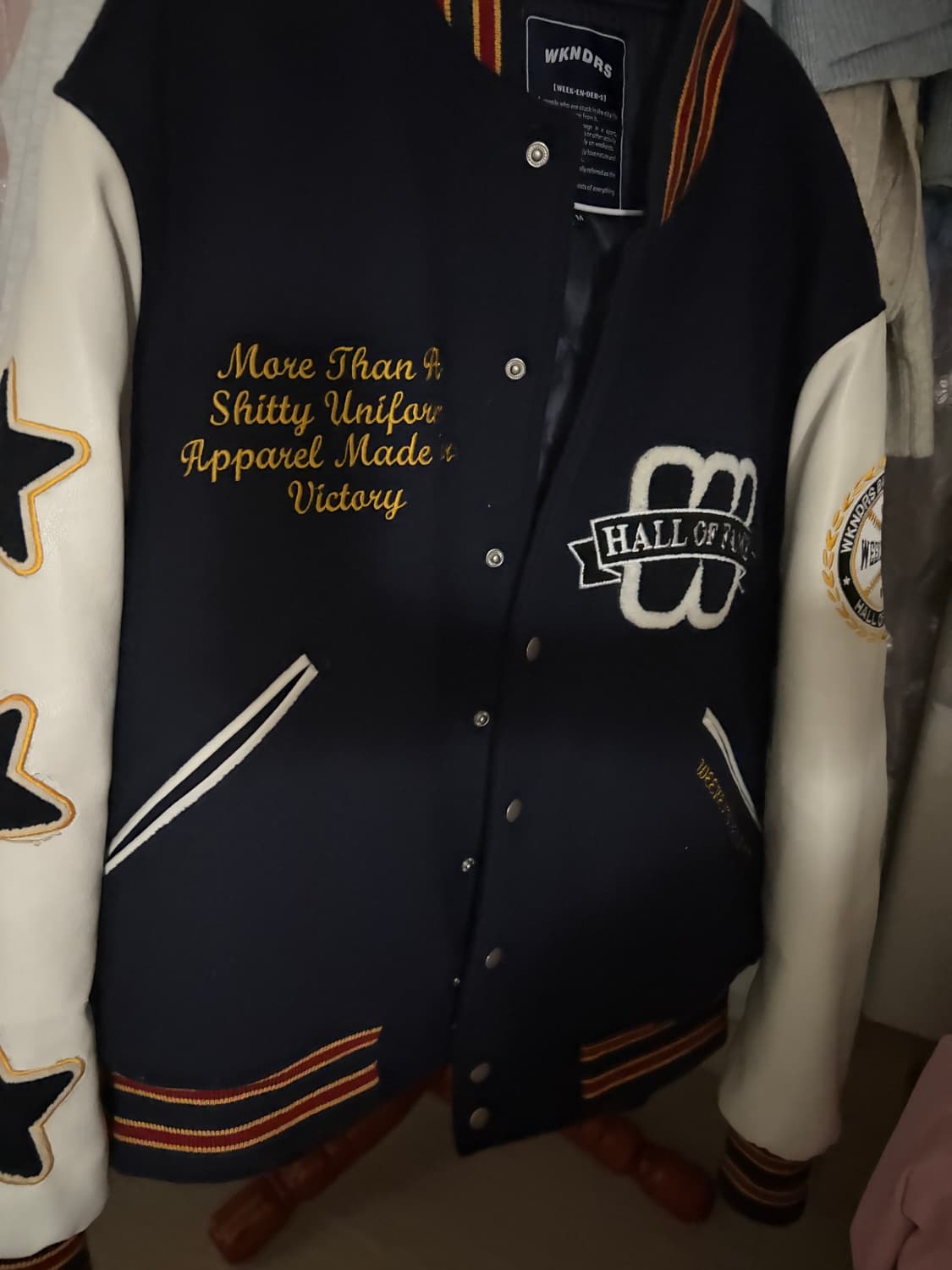 M 위캔더스 바시티 자켓 스타 패치 빈티지 상품이미지2