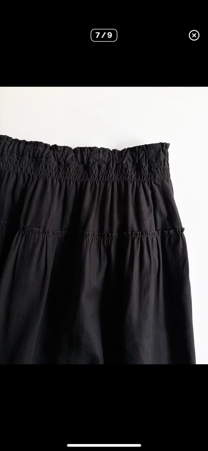 펀칭 미디 스커트 상품이미지4