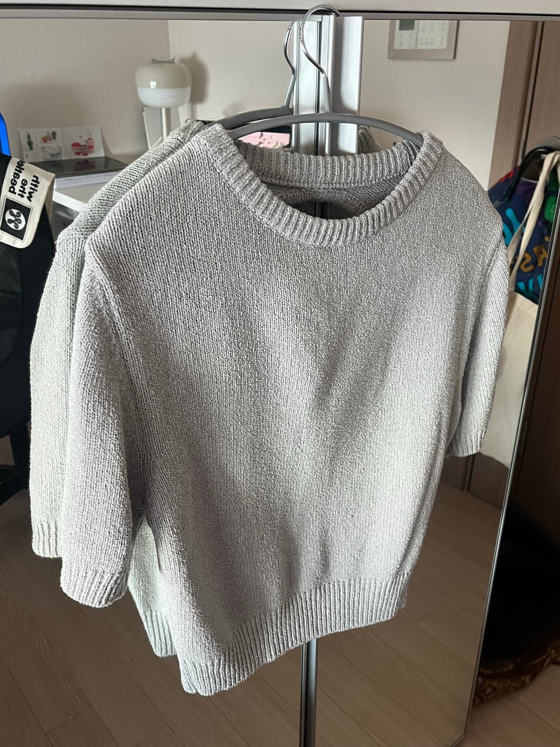 Amomento. Back Cut-out Pullover Grey 상품이미지5