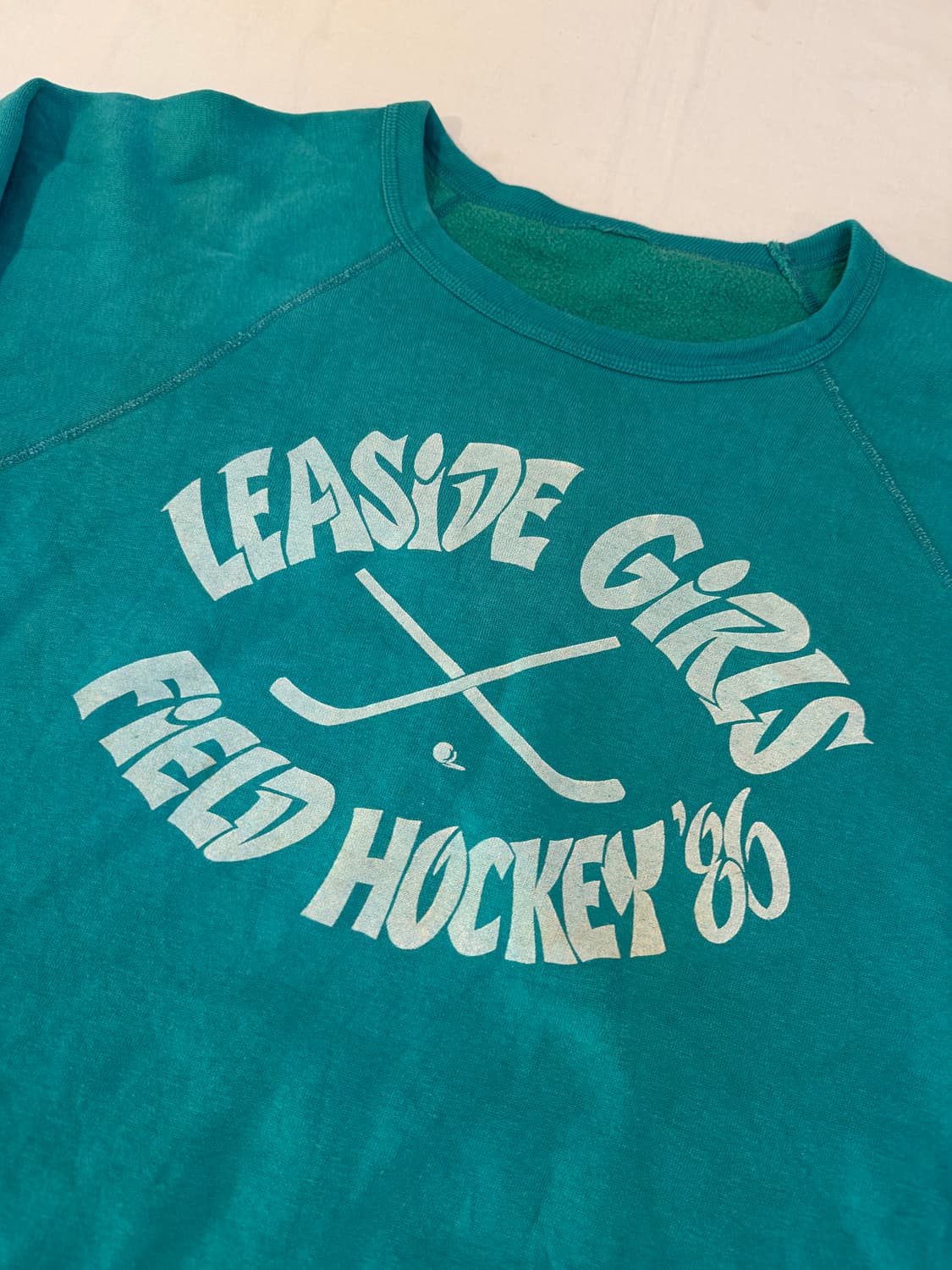80s USA 빈티지 필드하키 맨투맨 스웻셔츠 에메랄드 상품이미지3