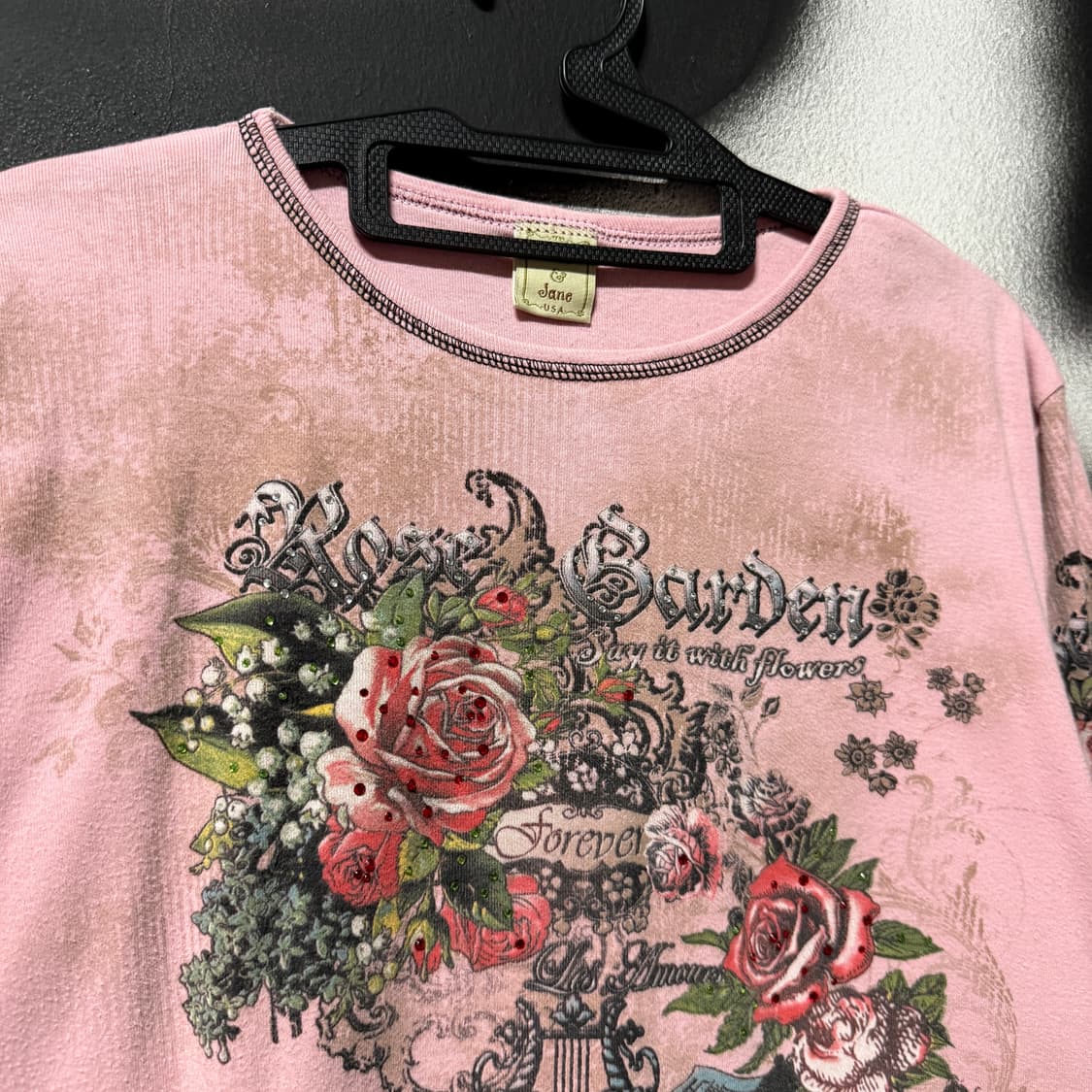 Jess & Jane USA 오리엔탈 펑크 타투 프린팅 롱 슬리브 티셔츠 상품이미지3