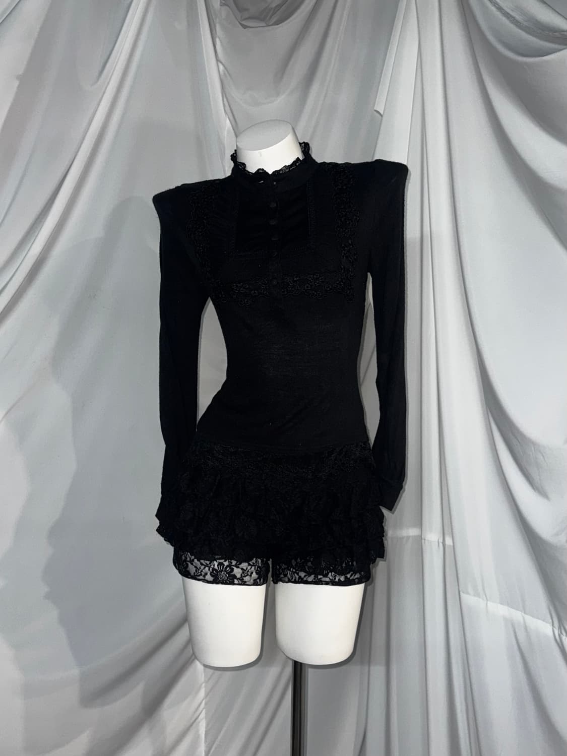 엑시즈팜 무채색 오리엔탈 블랙 고스고딕 코디세트 상품이미지4